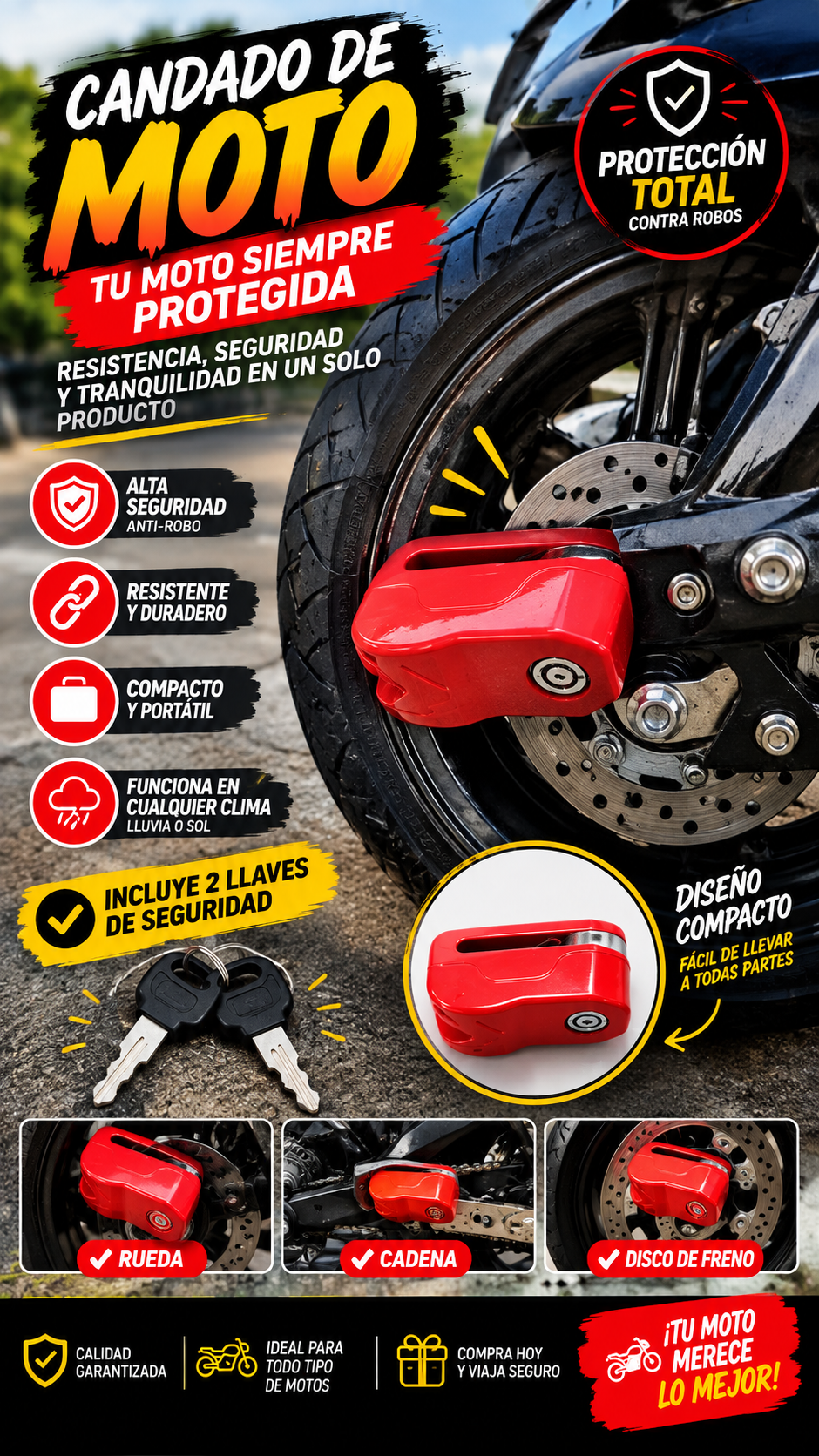 CANDADO DE MOTO
