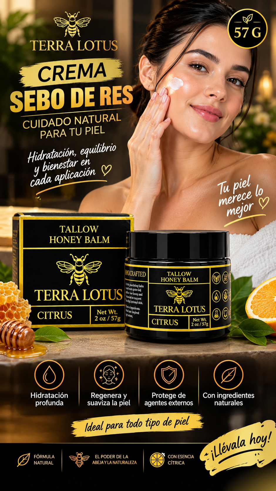Crema sebo de res Terra Lotus