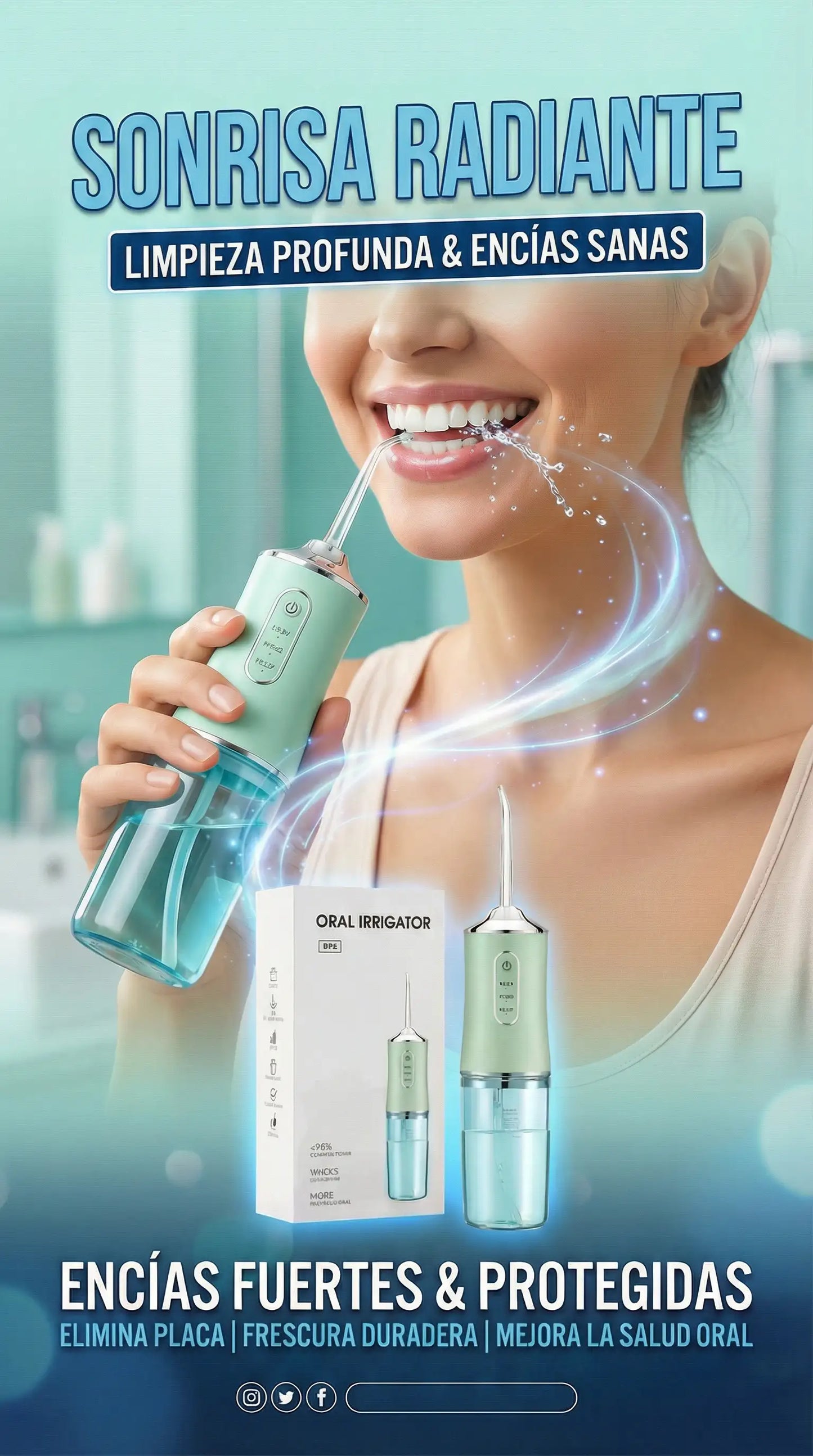 IRRIGADOR BUCAL PROFESIONAL LIMPIEZA PROFUNDA EN CASA