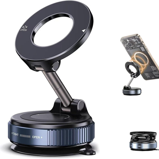SOPORTE DE TELEFONO MAGNETICO CON VENTOSA GIRO360