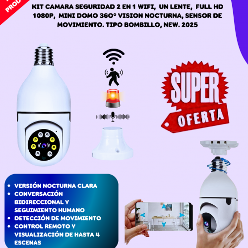 CAMARA BOMBILLO VIGILANCIA CASERA