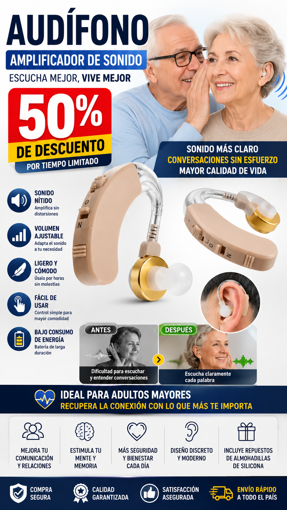 Audífono Amplificador de Sonido