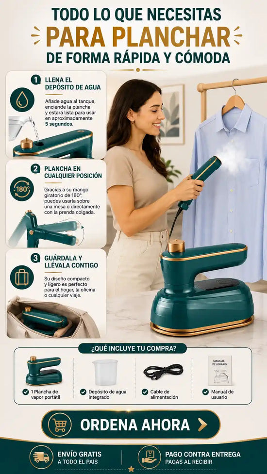 PLANCHA DE VAPOR VIAJERA