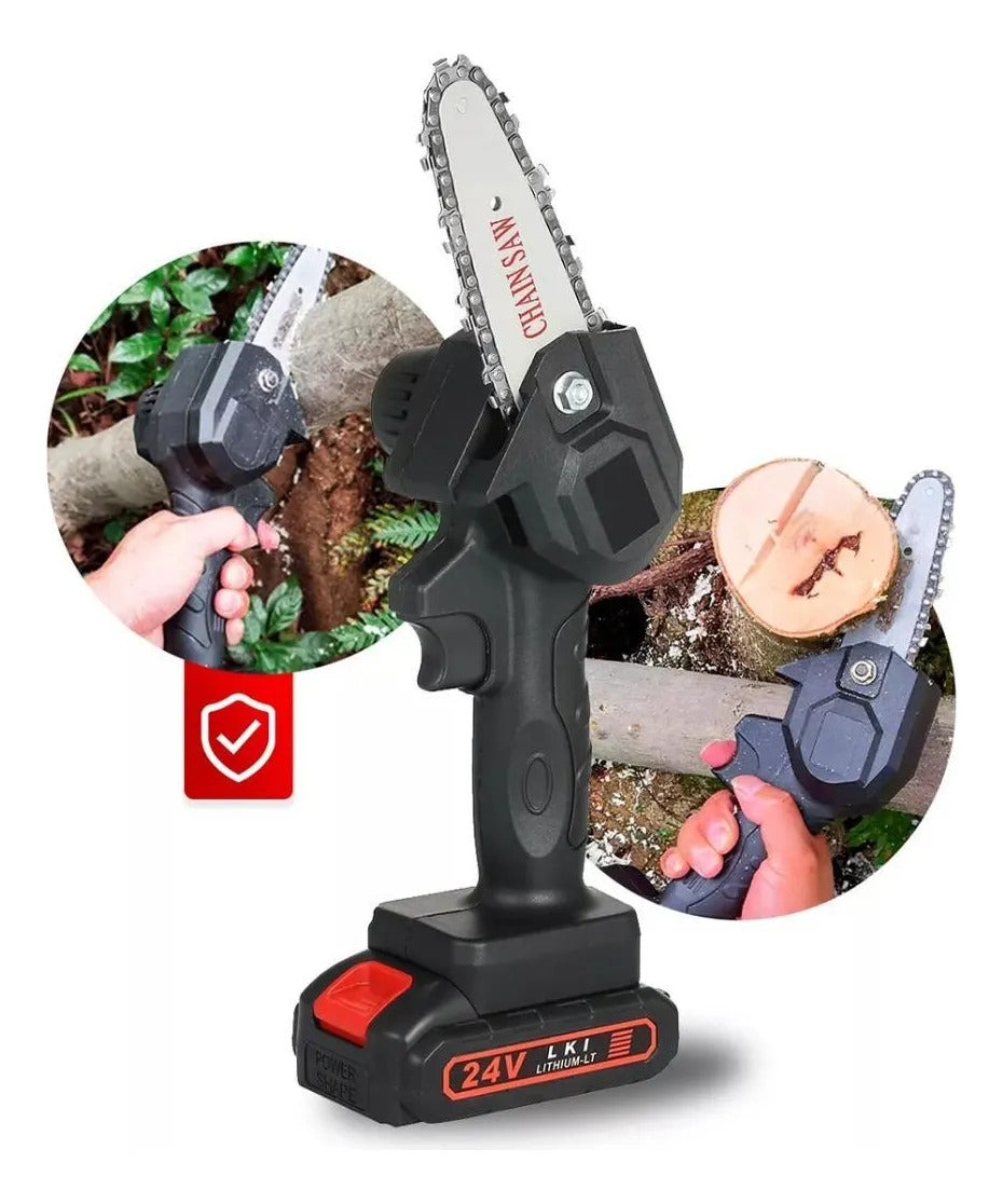 MOTOSIERRA PORTATIL RECARGABLE BATERIA RECARGABLE