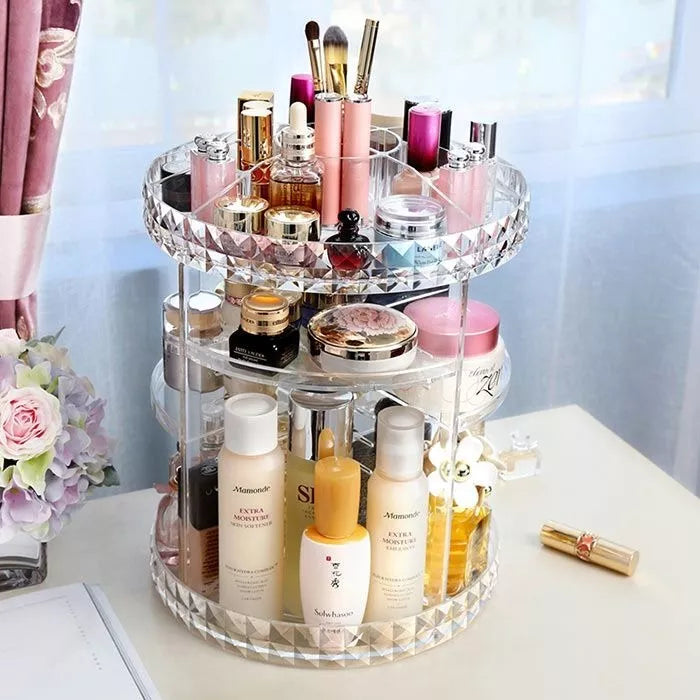 NUEVO ORGANIZADOR DE COSMETICOS GIRATORIO 360